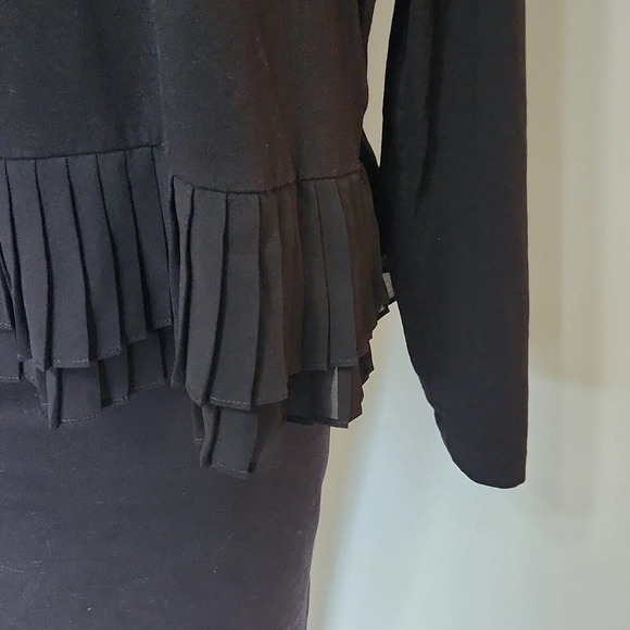 J. Crew Black Pleated Bottom Top - Picture 8 of 13